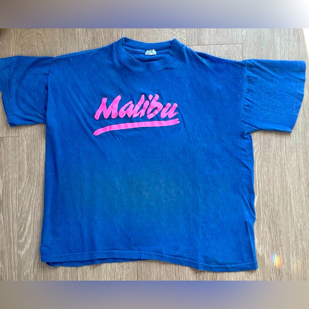 Malibu Vintage Tee, 80s 90s Malibu Barbie California